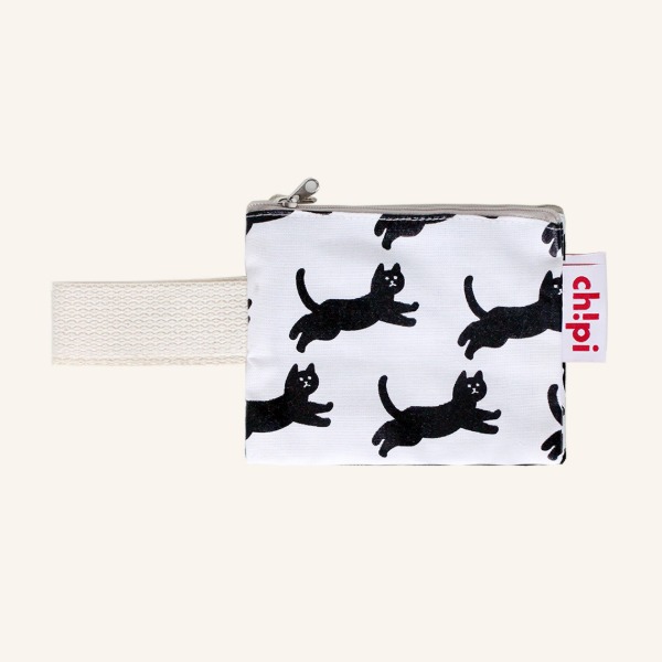 Cat Strap Pouch - White